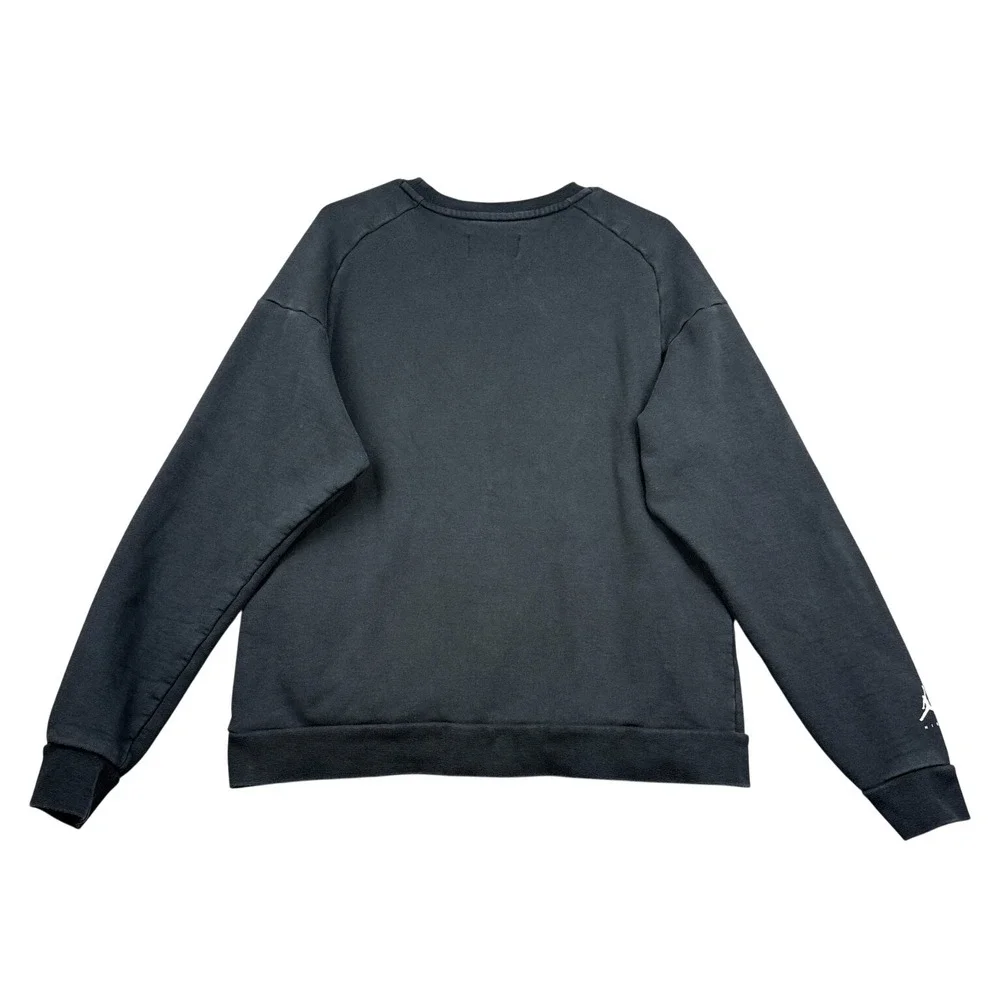 Jordan Jumpman Crewneck Sweatshirt Mens Large Black White‎ Logo Pockets